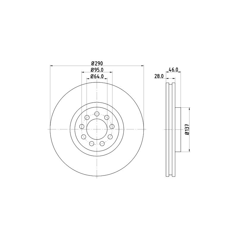 Brake Disc MINTEX MDC2021 OE Ref 2996121 MINTEX
