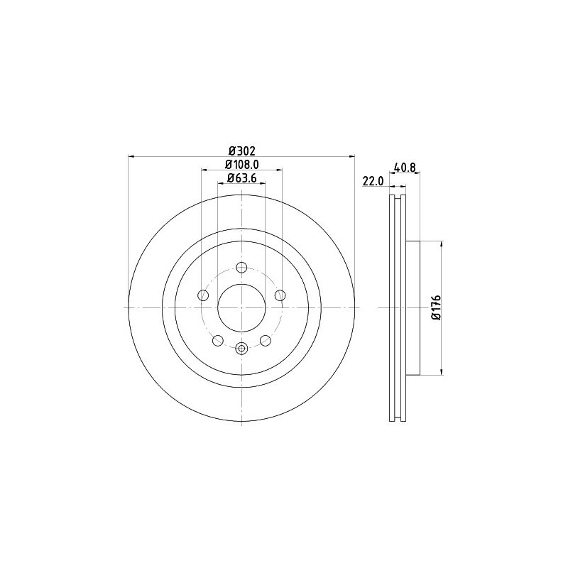 Brake Disc MINTEX MDC2034 OE Ref 31471028 MINTEX