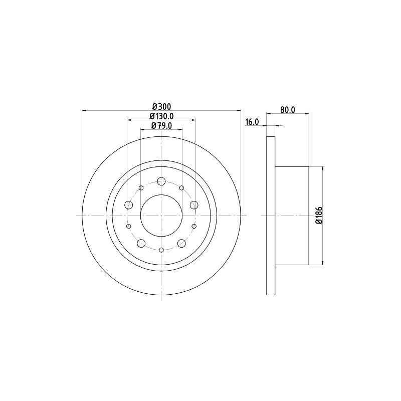 Brake Disc MINTEX MDC2058 OE Ref 424941 MINTEX