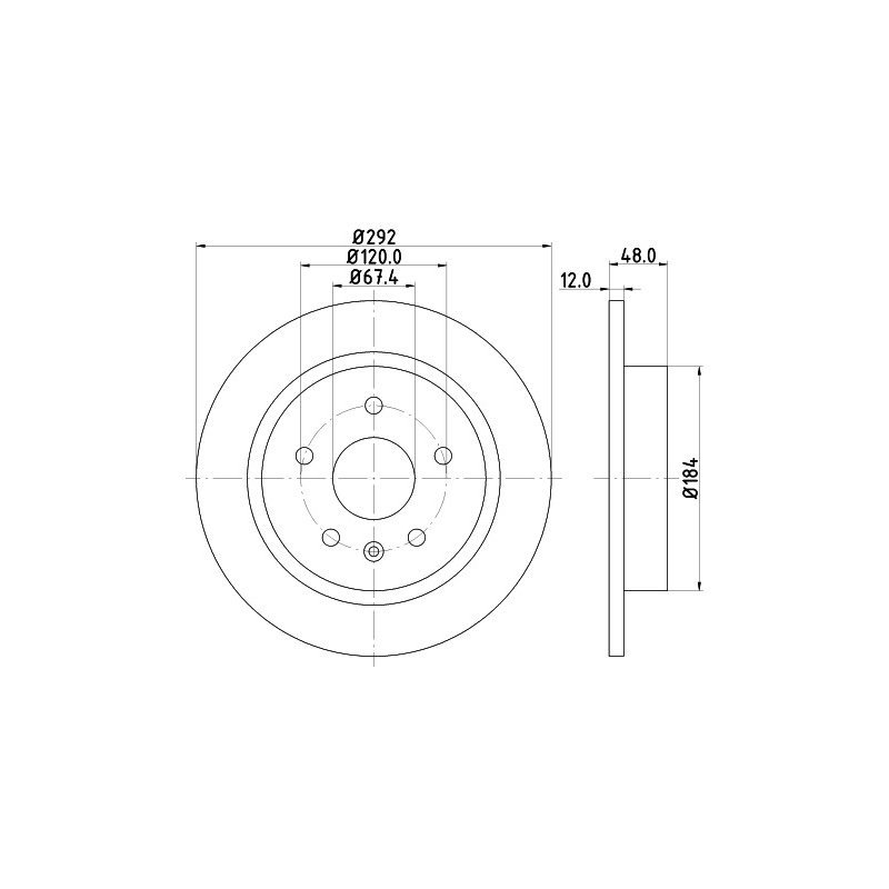 Brake Disc MINTEX MDC2189C OE Ref 13502198 MINTEX