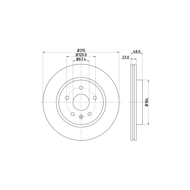 Brake Disc MINTEX MDC2191 OE Ref 13501303 MINTEX