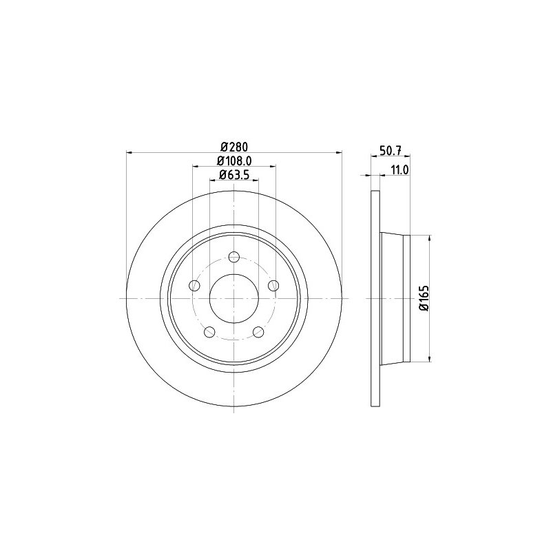 Brake Disc MINTEX MDC2357 OE Ref AV612A315BA MINTEX