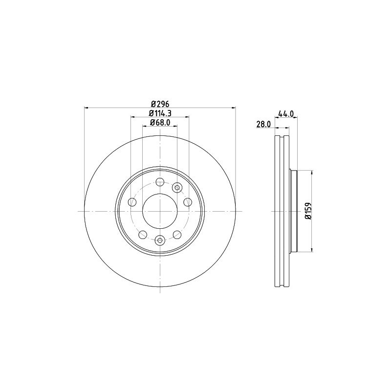 Brake Disc MINTEX MDC2676 OE Ref 6000619994 MINTEX