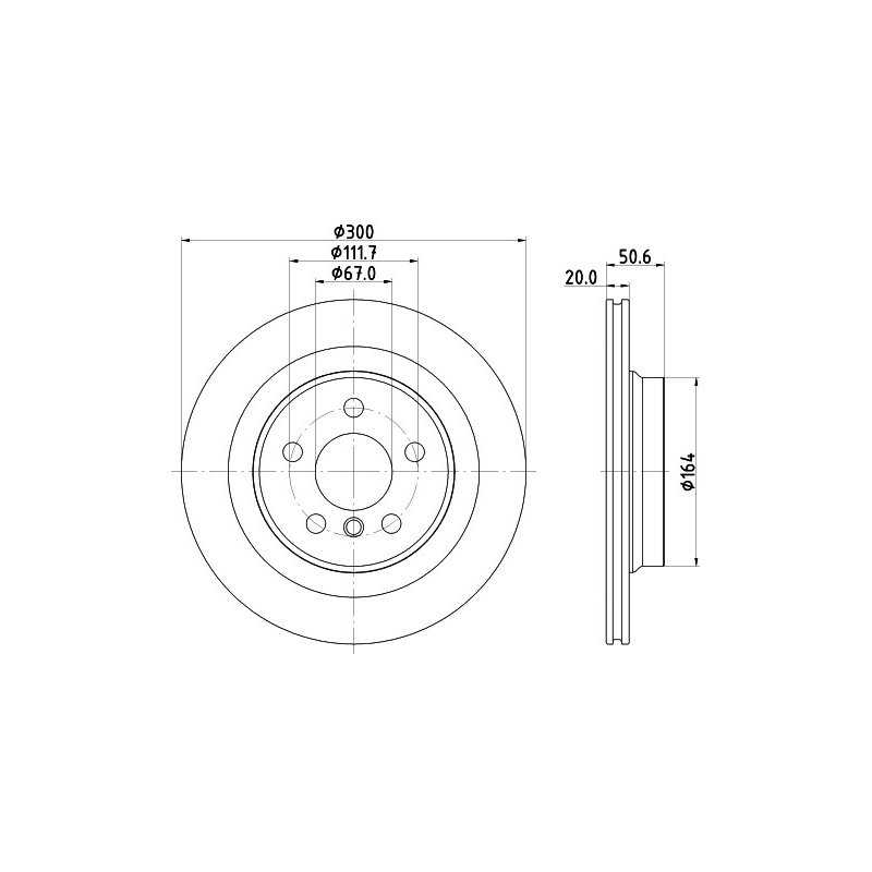 Brake Disc MINTEX MDC2679 OE Ref 34206891086 MINTEX