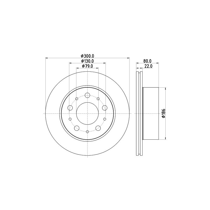 Brake Disc MINTEX MDC2752C OE Ref 1612435780 MINTEX