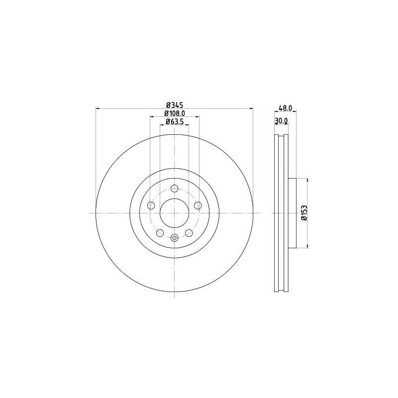 Brake Disc MINTEX MDC2788C OE Ref 31400568 MINTEX
