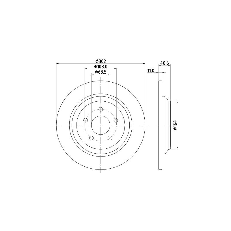 Brake Disc MINTEX MDC2808C OE Ref G1FY2A315AA MINTEX