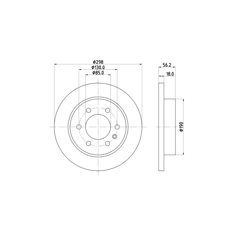 Brake Disc MINTEX MDC2850C OE Ref 910423210007 MINTEX