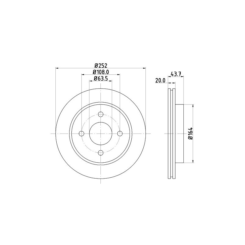 Brake Disc MINTEX MDC774 OE Ref 1757850 MINTEX