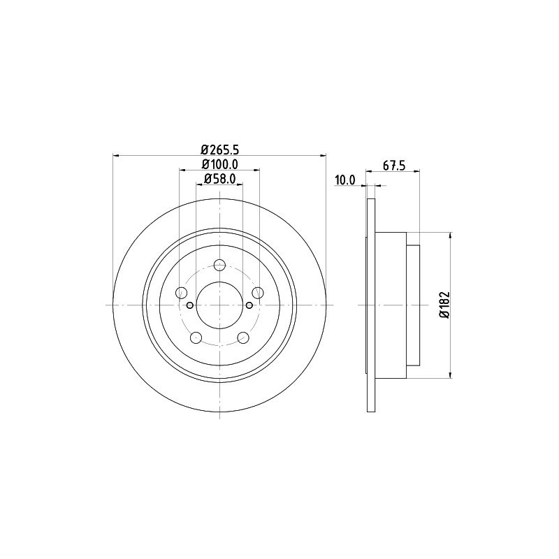 Brake Disc MINTEX MDC801 OE Ref 32006222 MINTEX