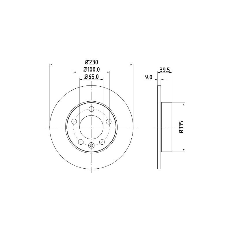 Brake Disc MINTEX MDC980C OE Ref JZW698601AJ MINTEX