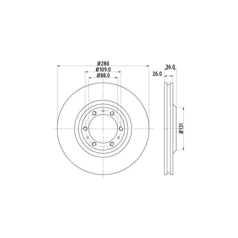 Brake Disc MINTEX MDC987 OE Ref 8943754164 MINTEX