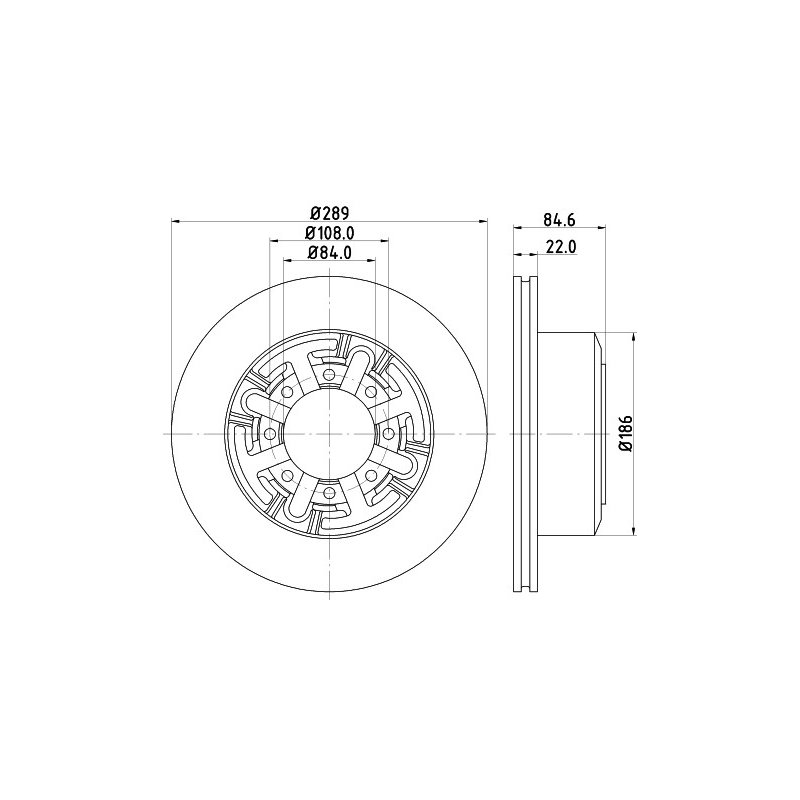 Brake Disc MINTEX MDC995 OE Ref 1908773 MINTEX