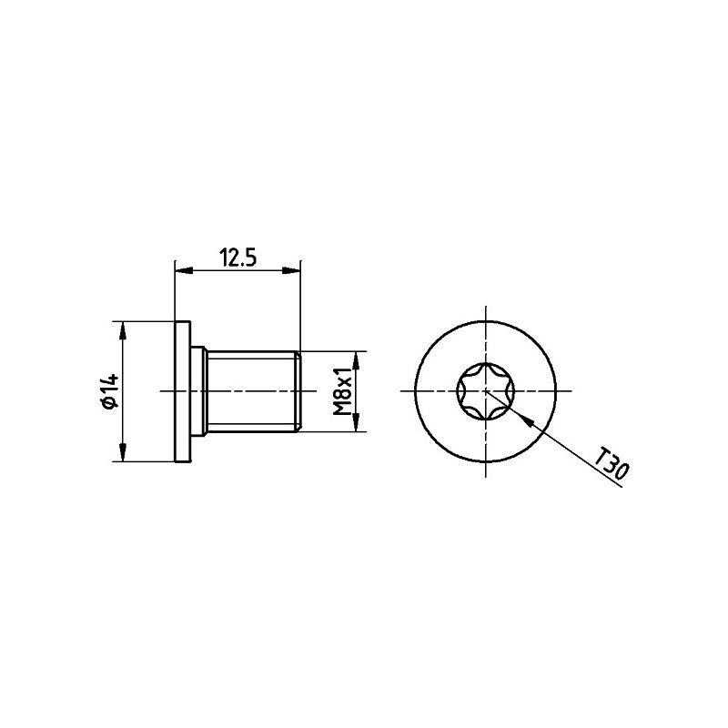 Brake Disc Bolt MINTEX TPM0002 OE Ref WHT000654 MINTEX
