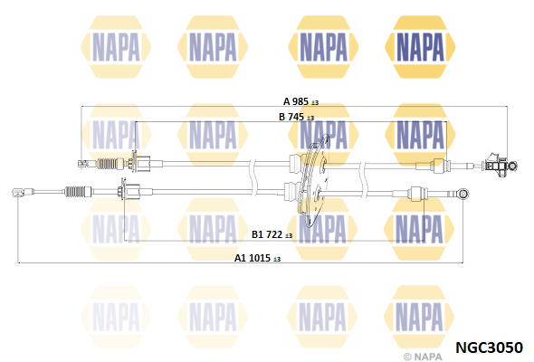 Cable Pull (MT) NAPA NGC3050 OE Ref 2444V9 NAPA