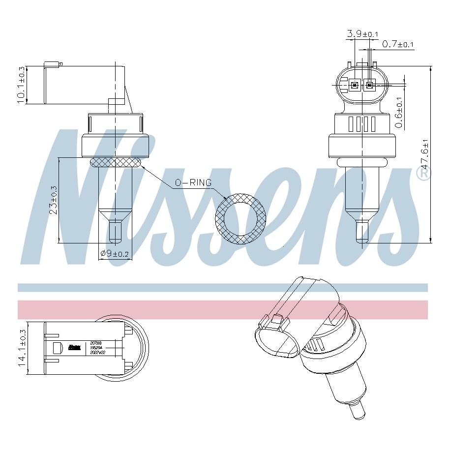 Coolant Temperature Sensor NISSENS 207100 OE Ref K68068747AA NISSENS