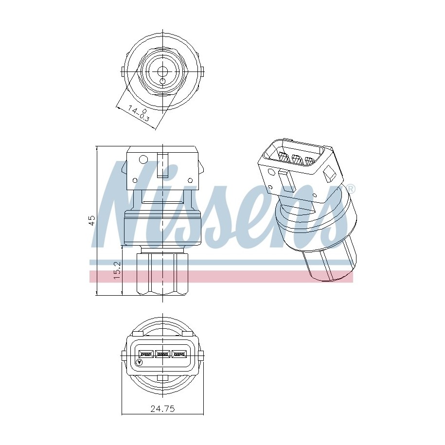 Pressure Switch NISSENS 301067 OE Ref 30676560 NISSENS