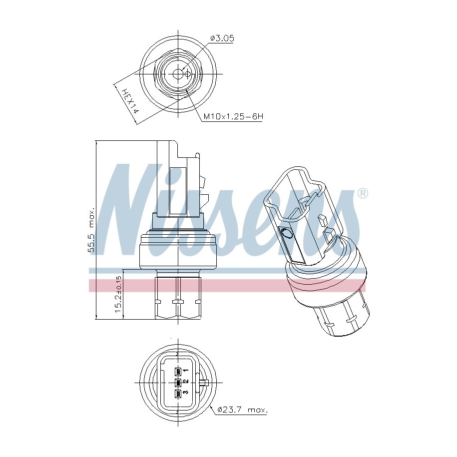 Pressure Switch NISSENS 301104 OE Ref 6445ZE NISSENS