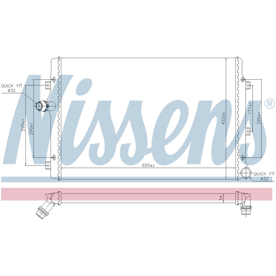 Radiator NISSENS 65281A OE Ref 1K0121251BK NISSENS