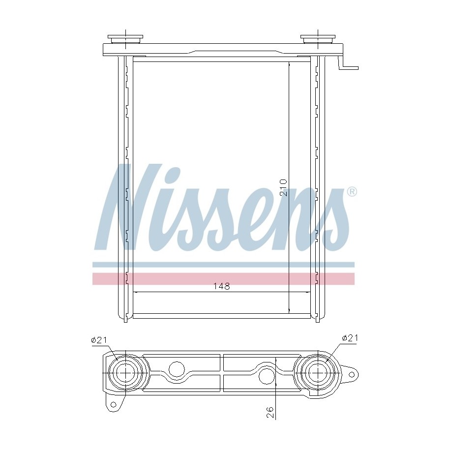 Heater Matrix (Heat Exchanger) NISSENS 73343 OE Ref 4407490 NISSENS