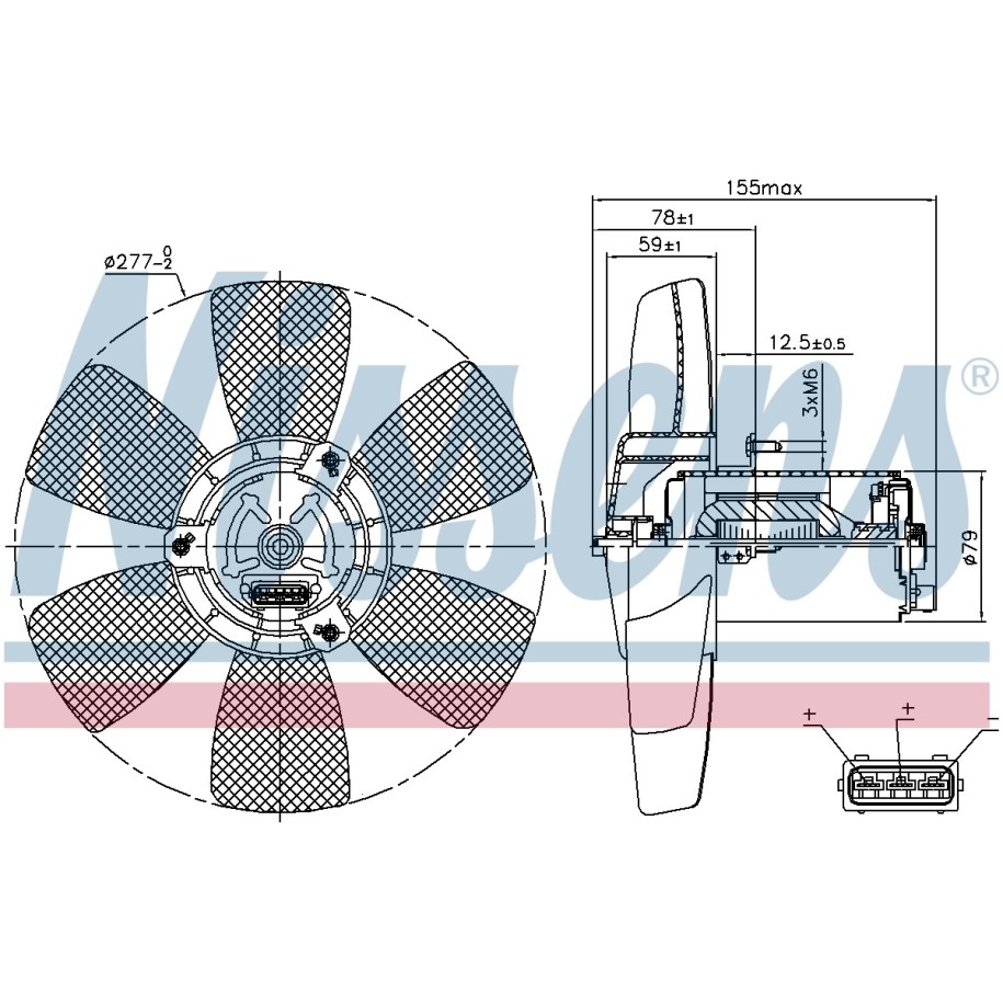 Engine Cooling Fan NISSENS 85679 OE Ref 165959455A NISSENS