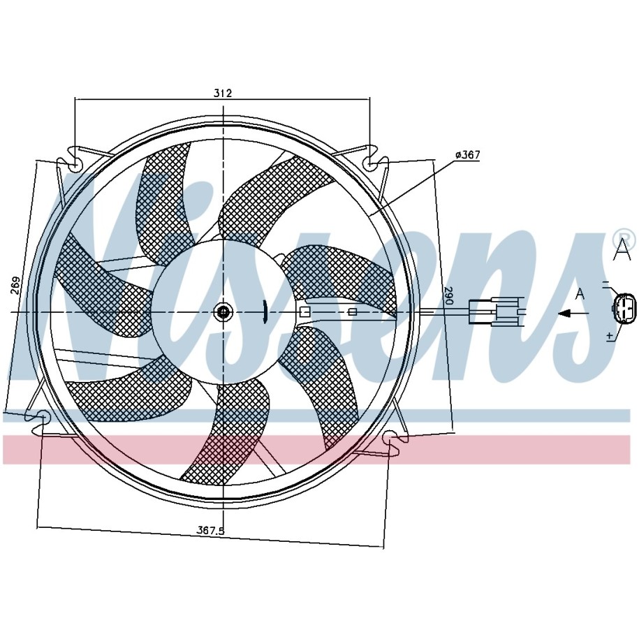Engine Cooling Fan NISSENS 85886 OE Ref 9828719880 NISSENS