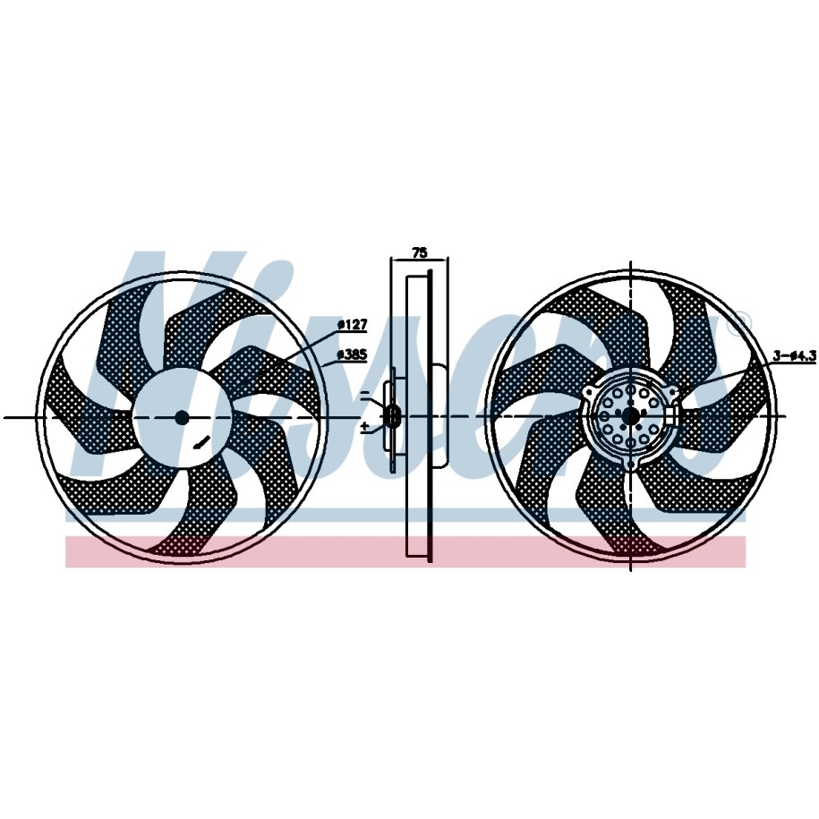 Engine Cooling Fan NISSENS 85956 OE Ref 9212000Q0K NISSENS