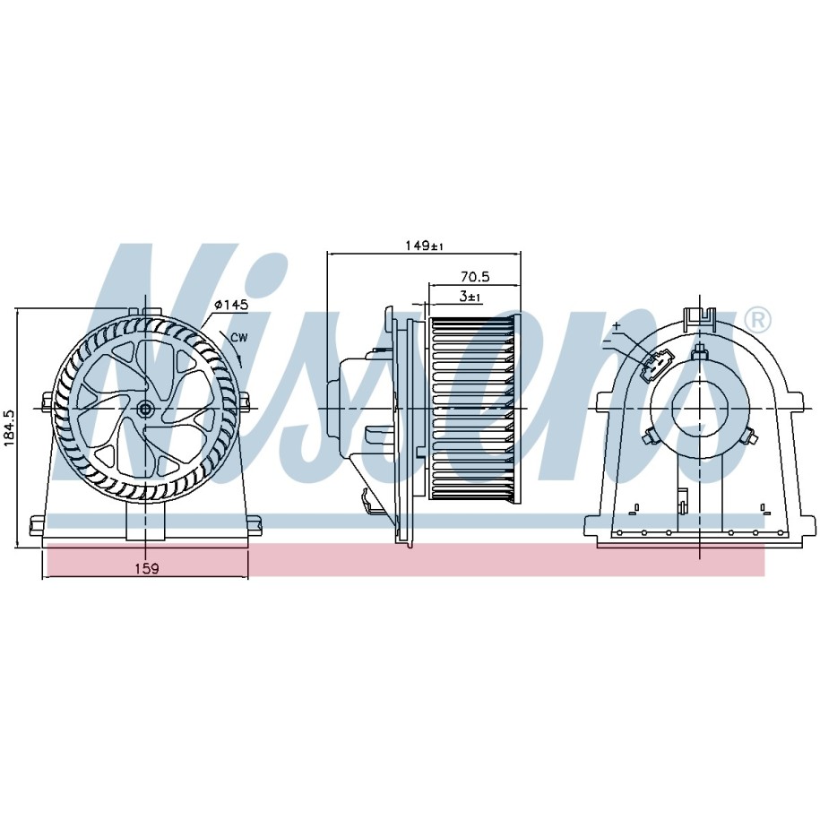 Heater Blower Motor NISSENS 87437 OE Ref 1J2819021A NISSENS