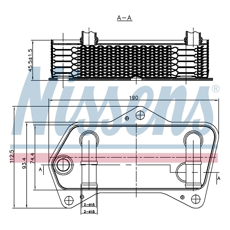 Automatic Transmission Oil Cooler NISSENS 90653 OE Ref 02E409061B NISSENS