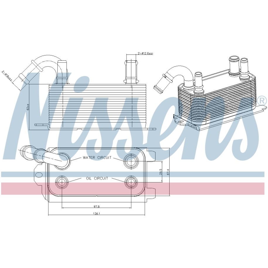 Automatic Transmission Oil Cooler NISSENS 90661 OE Ref 1446535 NISSENS