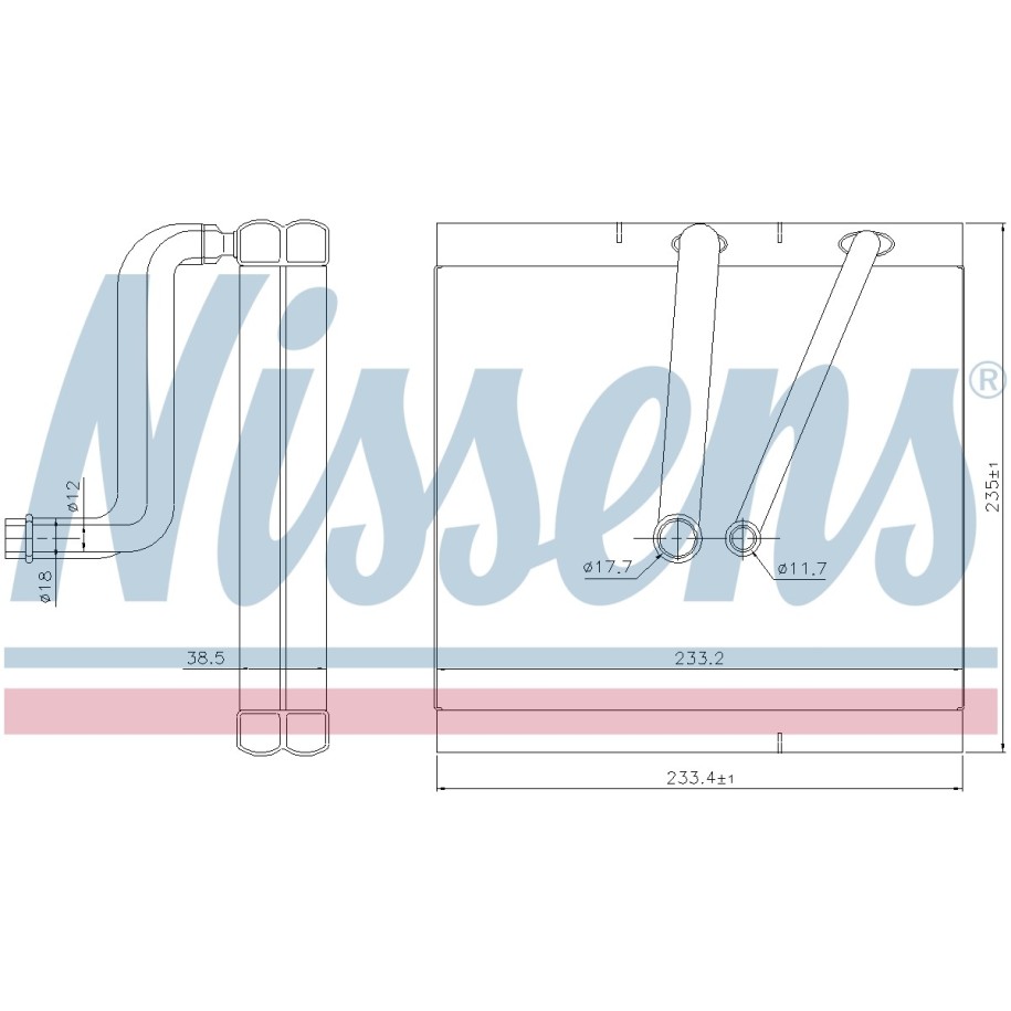 AC Evaporator NISSENS 92381 OE Ref 6C0820103 NISSENS