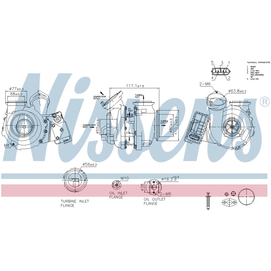 Turbocharger NISSENS 93503 NISSENS