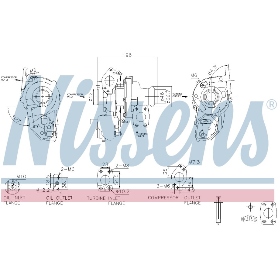 Turbocharger NISSENS 93514 OE Ref 9835855380 NISSENS