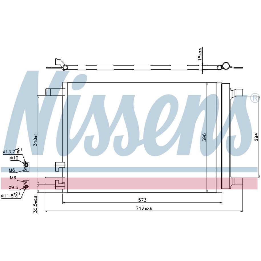 Condenser NISSENS 940319 OE Ref 5Q0816411AB NISSENS
