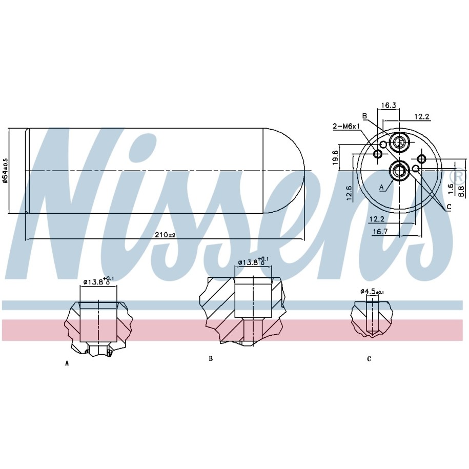 Dryer Dehumidifier NISSENS 95231 OE Ref 970 030 02 83 NISSENS