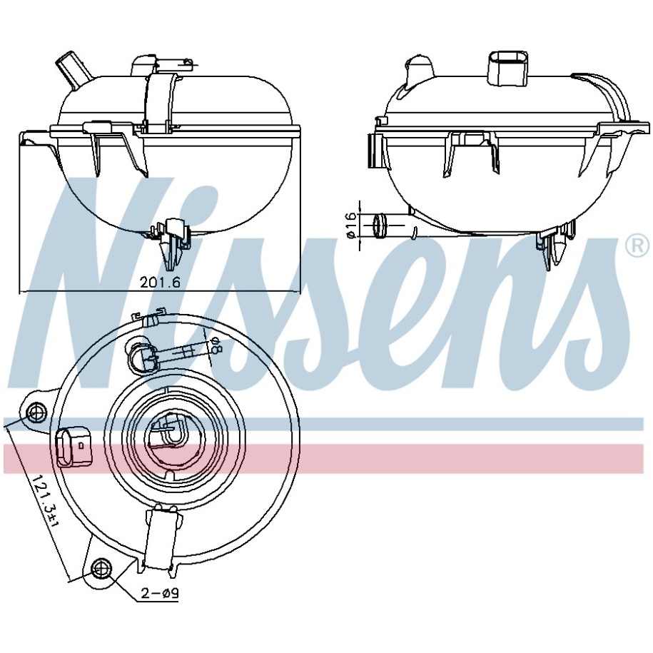 Coolant Expansion Tank NISSENS 996130 OE Ref 5Q0121407D NISSENS