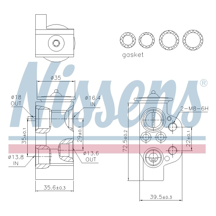 Expansion Valve NISSENS 999220 OE Ref 1K0820679 NISSENS