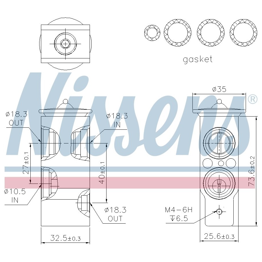 Expansion Valve NISSENS 999249 OE Ref 46721906 NISSENS