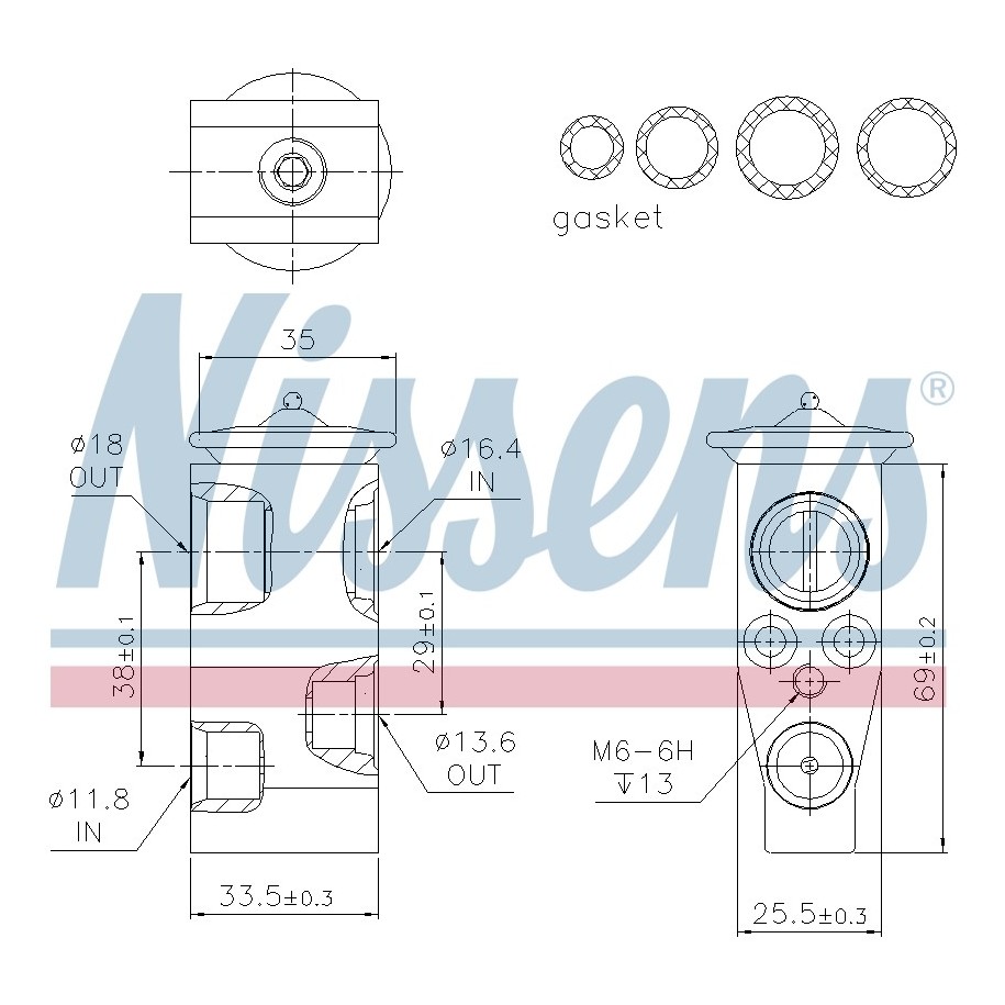 Expansion Valve NISSENS 999315 OE Ref 5Q0820679B NISSENS