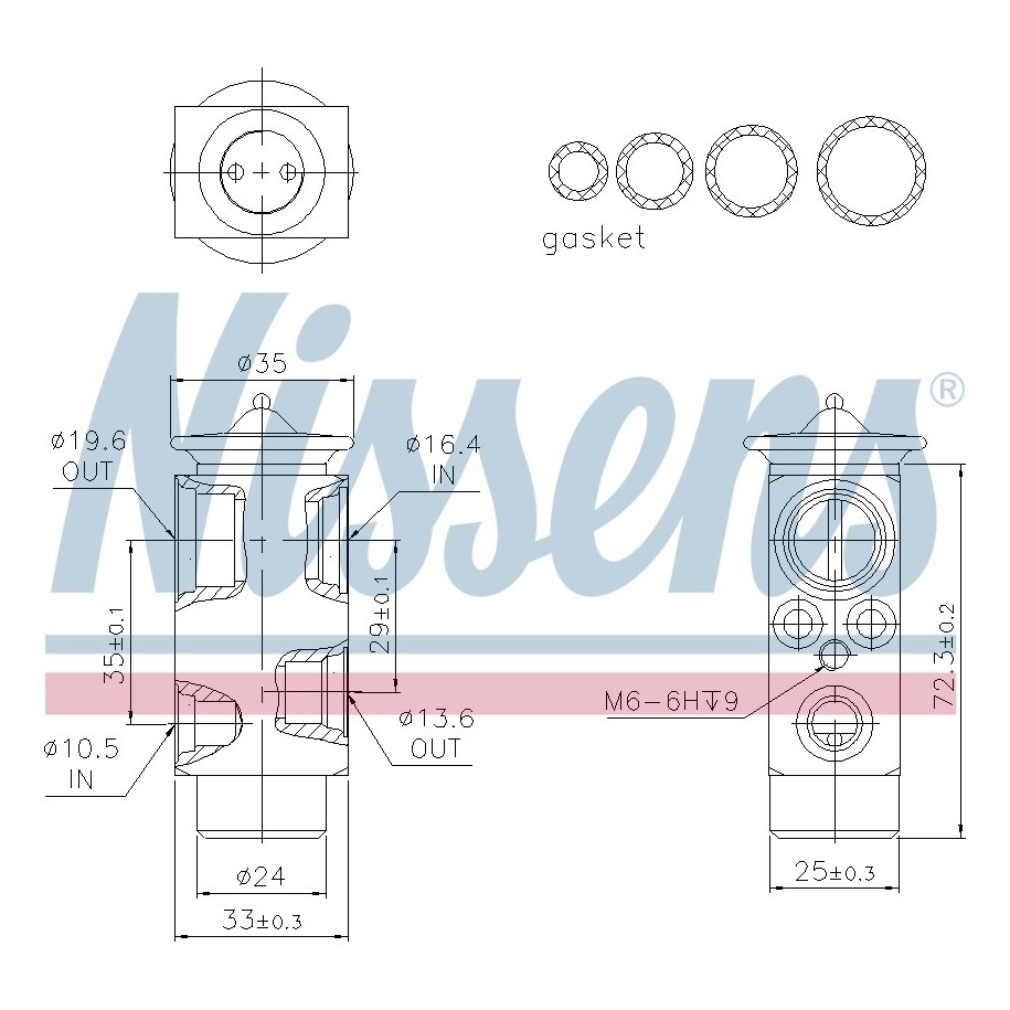 Expansion Valve NISSENS 999348 OE Ref 60815236 NISSENS