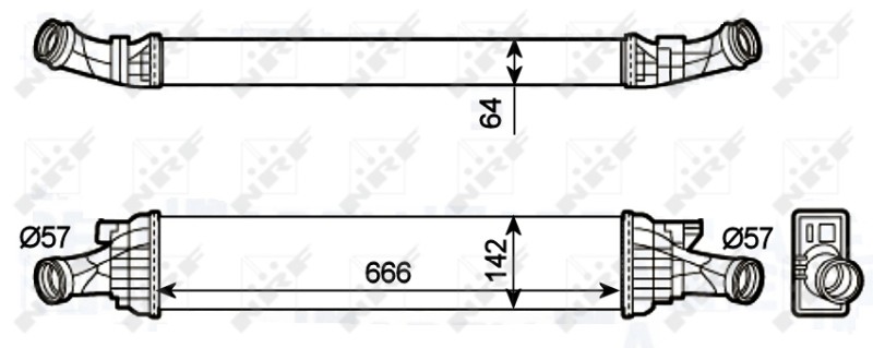 Intercooler NRF 30289 OE Ref 8K0145805G NRF