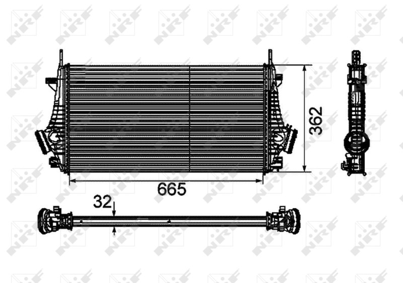 Intercooler NRF 30796 OE Ref 1302647 NRF