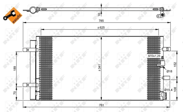 AC Condenser NRF 350046 OE Ref 4G0260401A NRF