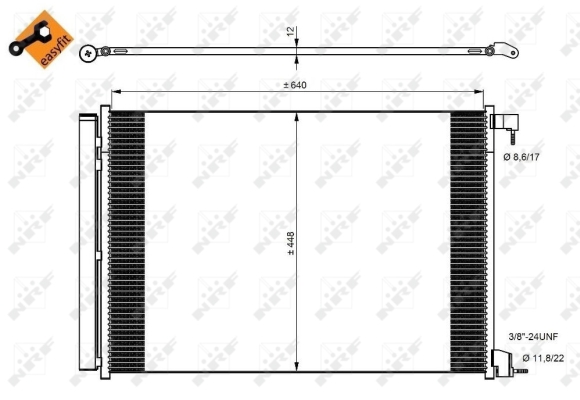 AC Condenser NRF 350082 OE Ref 0995000454 NRF