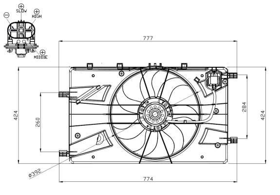 Engine Cooling Fan NRF 47878 OE Ref 13267641 NRF