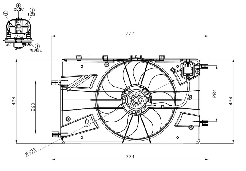 Engine Cooling Fan NRF 47878 OE Ref 13267641 NRF