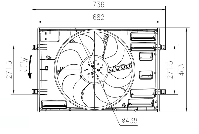 Engine Cooling Fan NRF 47916 OE Ref 5Q0121203BG NRF
