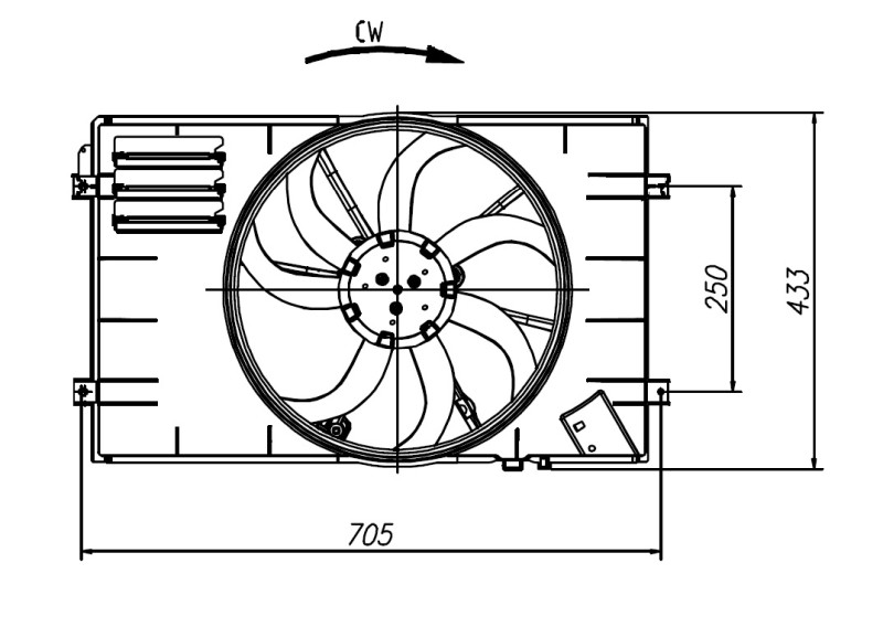 Engine Cooling Fan NRF 47927 OE Ref 1K0959455DM NRF