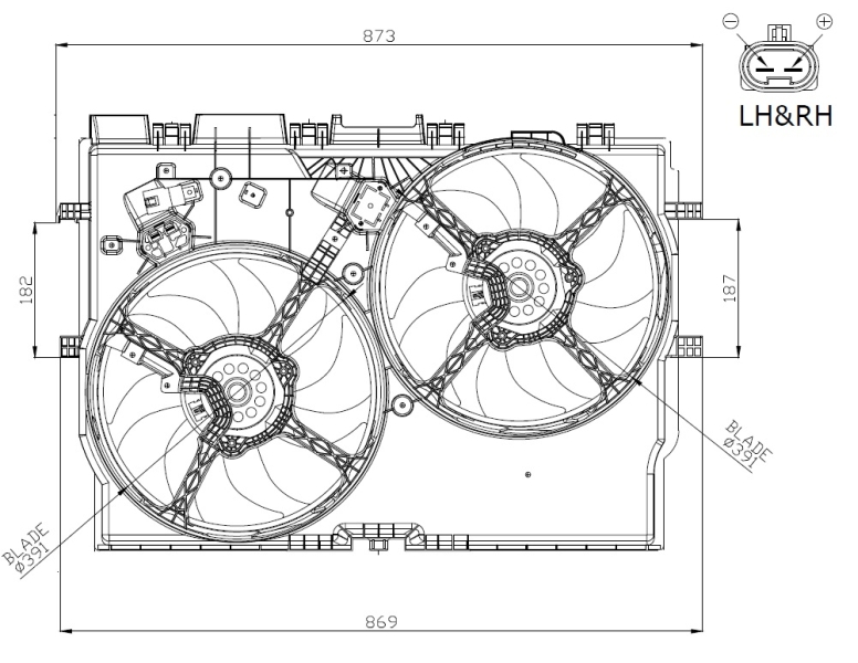 Engine Cooling Fan NRF 47945 OE Ref 1250G8 NRF