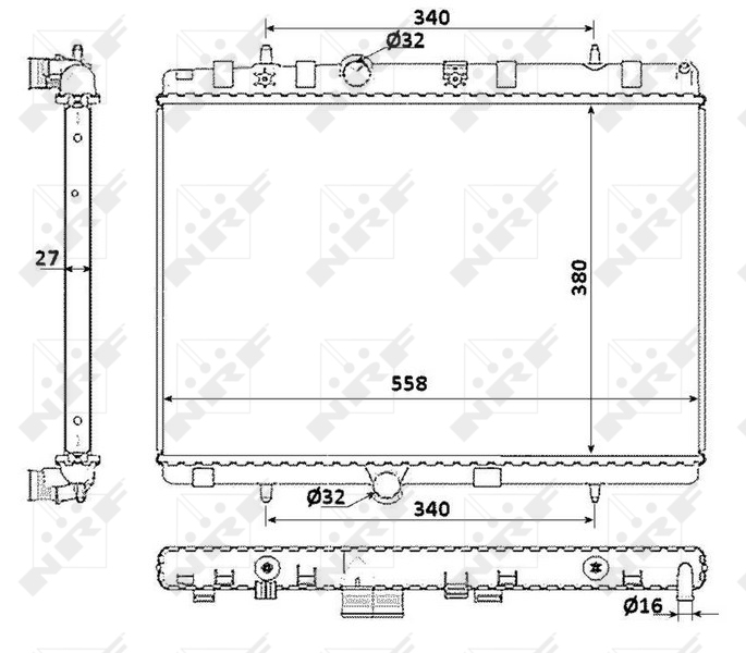 Engine Cooling Radiator NRF 58226 OE Ref 133089 NRF